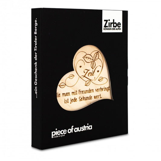 Zirbenherz Mini Zeit die man mit Freunden ...
