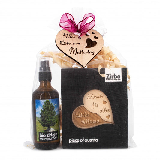 Geschenkset Muttertag Zirbenduft mit Herz