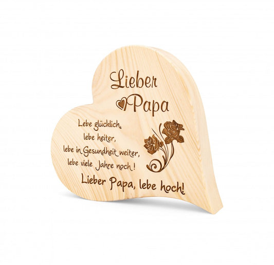Zirbenherz Lieber Papa 20cm