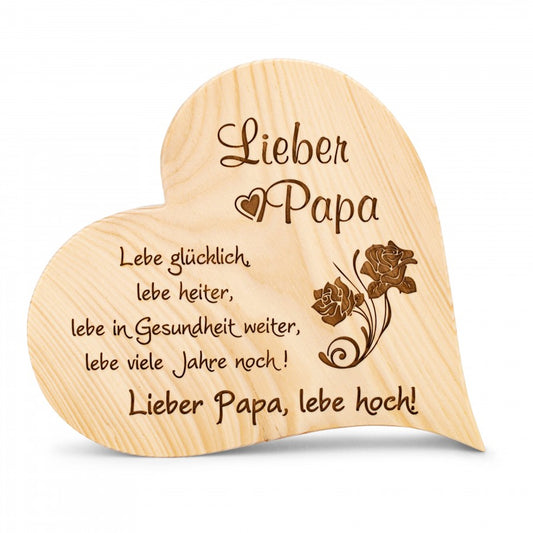 Zirbenherz Lieber Papa 25cm