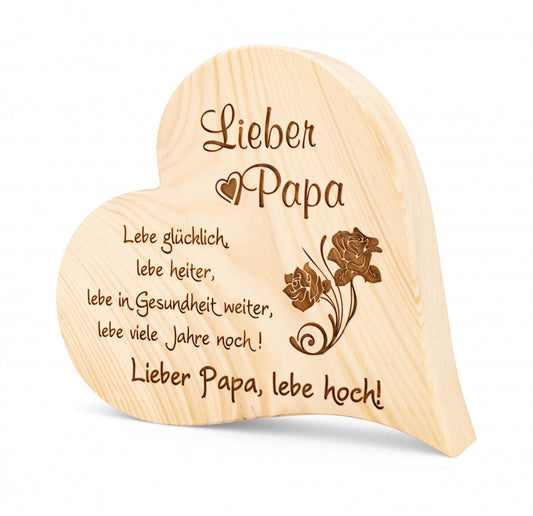 Zirbenherz Lieber Papa 30cm