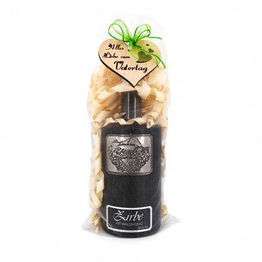Geschenkset Vatertag Zirbe mit Waldhonig