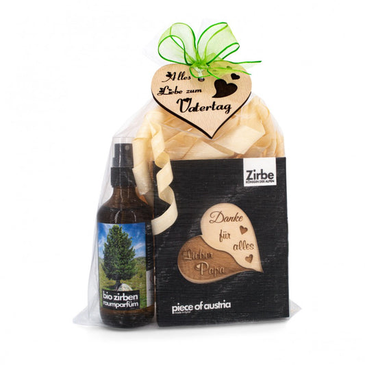 Geschenkset Vatertag Zirbenduft mit Herz