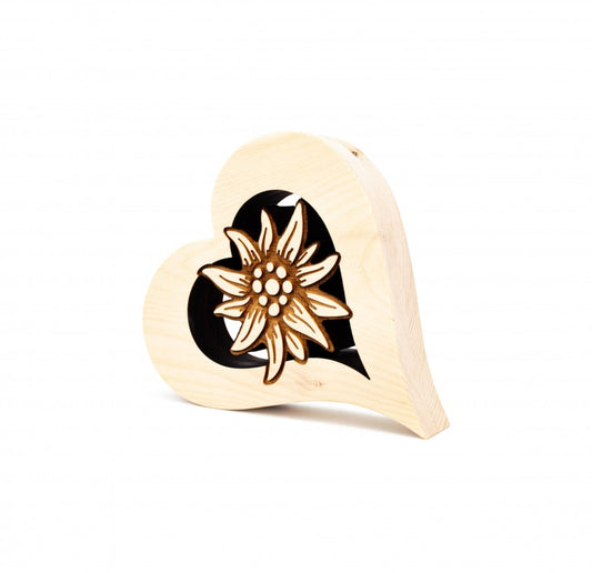 Zirbenherz Edelweiß