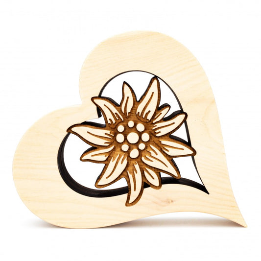 Zirbenherz Edelweiß