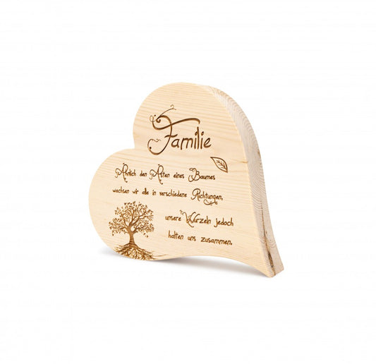 Zirbenherz Familie mit Baum