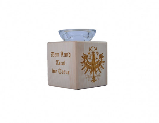 Teelichthalter aus Zirbenholz Dem Land Tirol