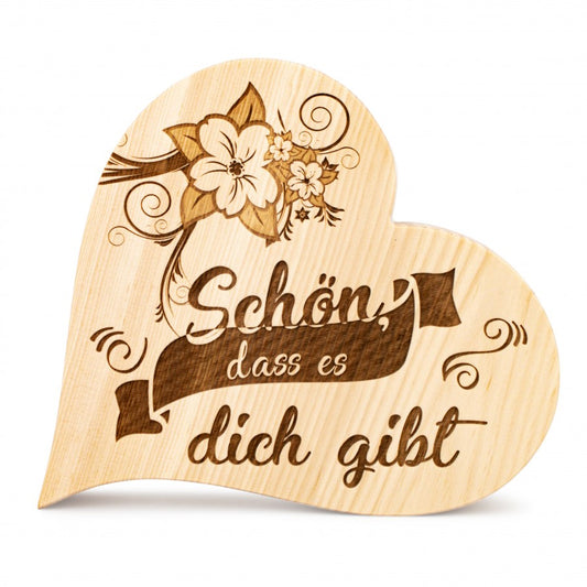 Zirbenherz Schön, dass es...25cm