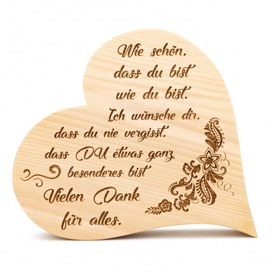 Zirbenherz Wie schön, dass 25cm