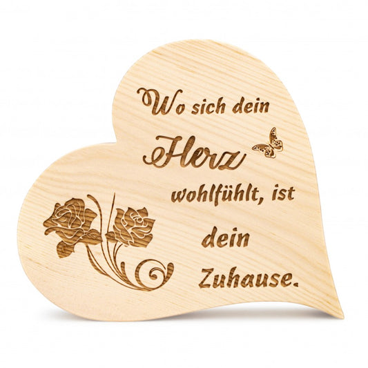 Zirbenherz Wo sich dein Herz wohlfühlt 25cm
