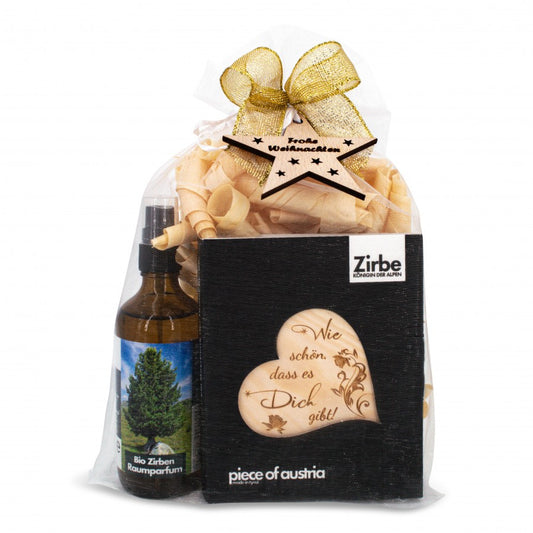 Geschenkset Weihnachten Zirbenduft mit Herz