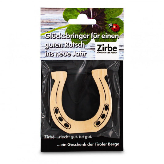 Glücksbringer aus Zirbe Hufeisen