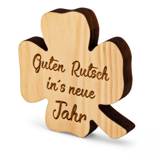 Glücksbringer aus Zirbe Glücksklee