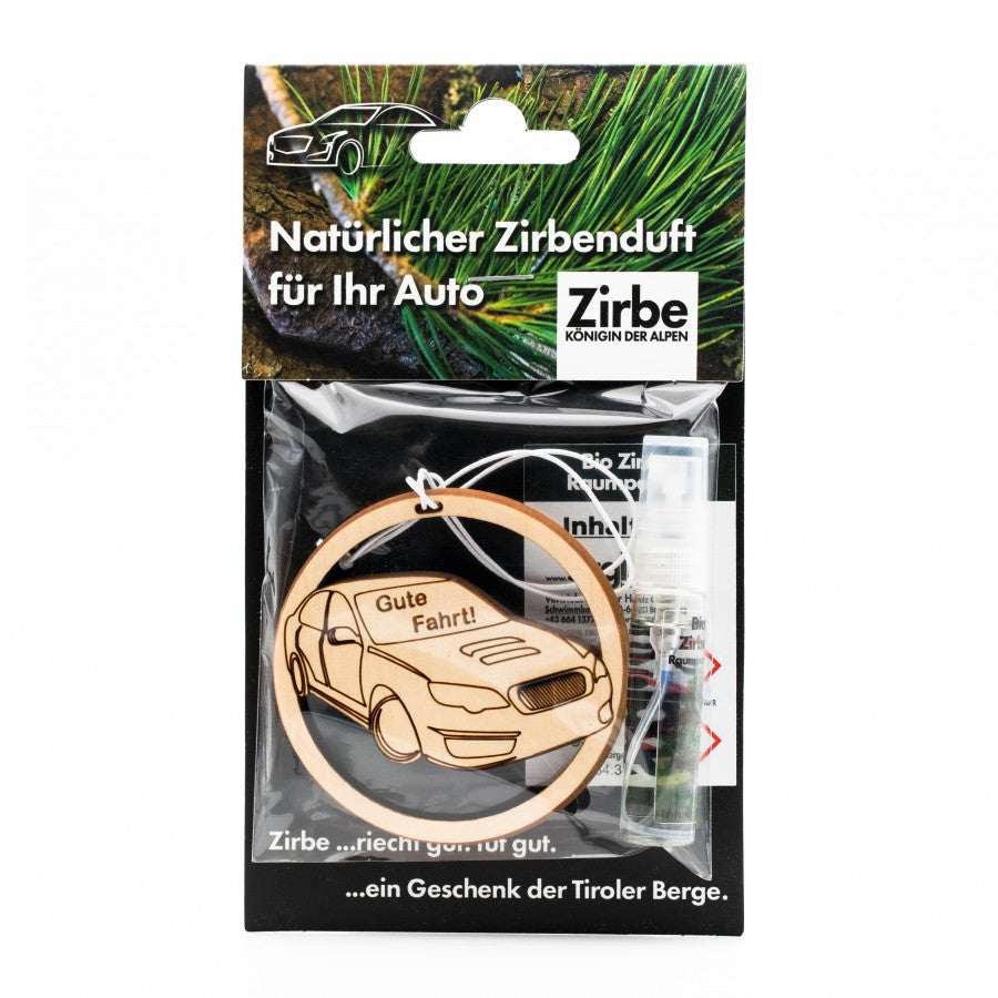 Natürlicher Autoduft aus Zirbe Gute Fahrt –
