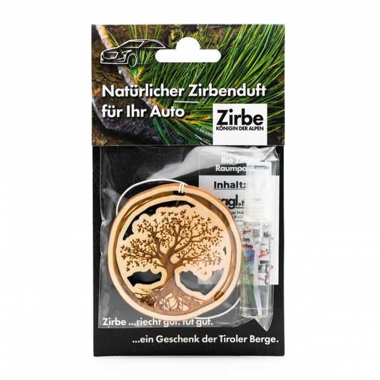Natürlicher Autoduft aus Zirbe Baum des Lebens