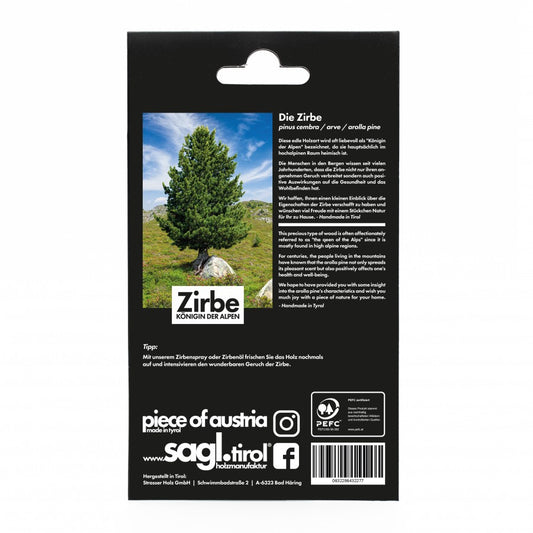 Natürlicher Autoduft aus Zirbe Baum des Lebens