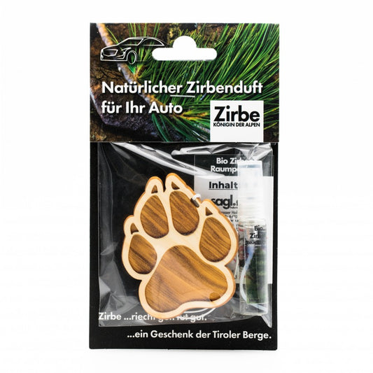 Natürlicher Autoduft aus Zirbe Pfote
