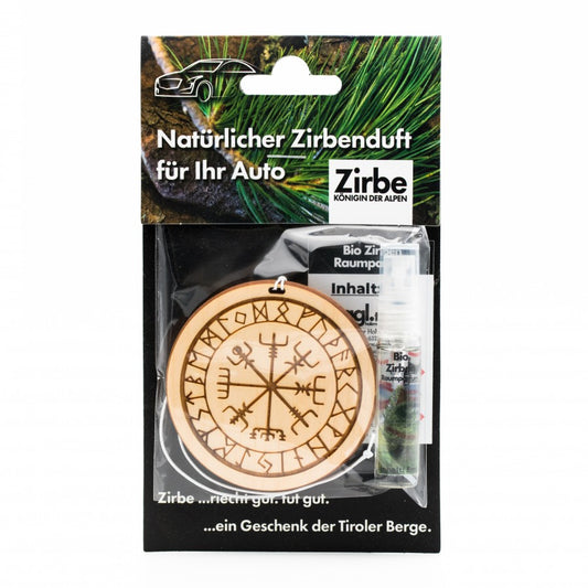 Natürlicher Autoduft aus Zirbe Schutzrune