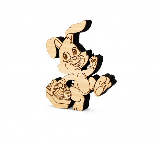 Zirbenhase mit Osterkorb klein