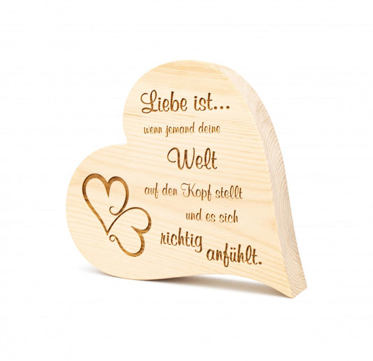 Zirbenherz Liebe ist... 20cm