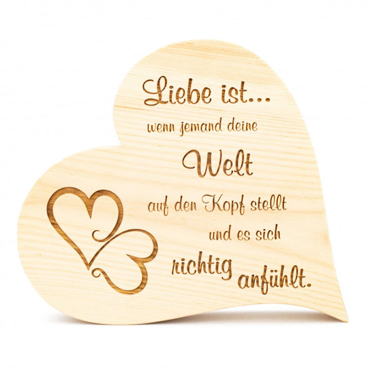 Zirbenherz Liebe ist... 20cm