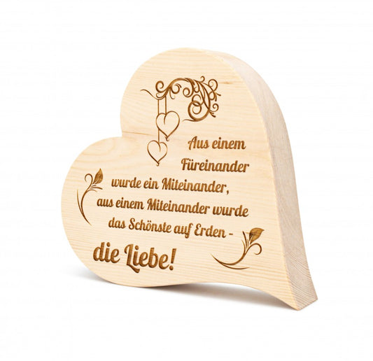 Zirbenherz Die Liebe füreinander 25cm