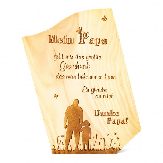 Zirbensäule Mein Papa 20cm