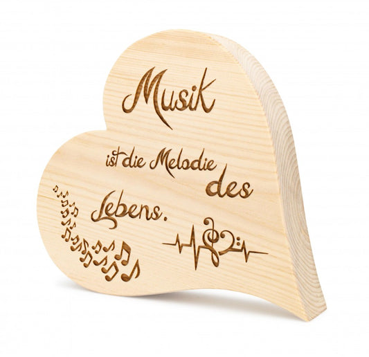 Zirbenherz Musik 30cm