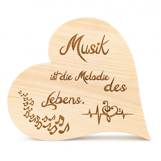 Zirbenherz Musik 30cm