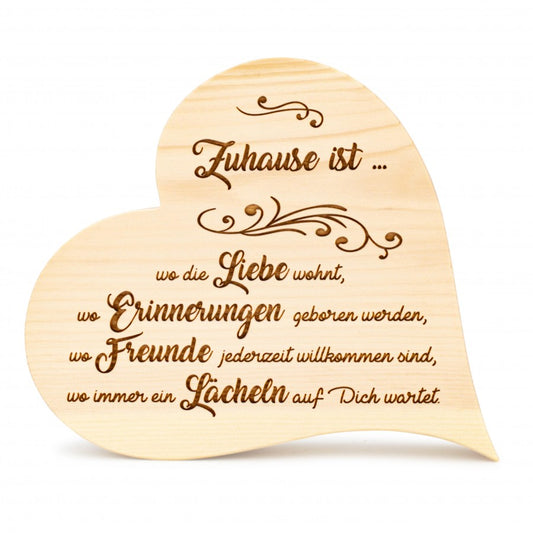 Zirbenherz Wo die Liebe wohnt 30cm