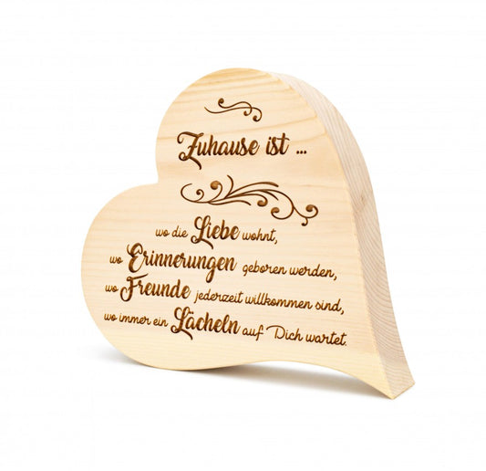 Zirbenherz Wo die Liebe wohnt 25cm