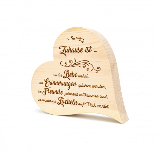 Zirbenherz Wo die Liebe wohnt 20cm