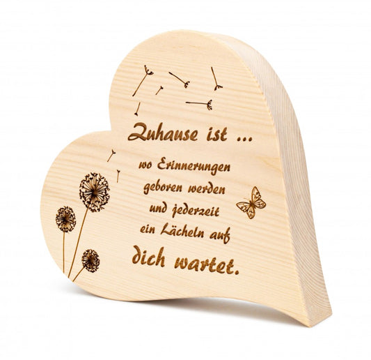 Zirbenherz Zuhause 30cm