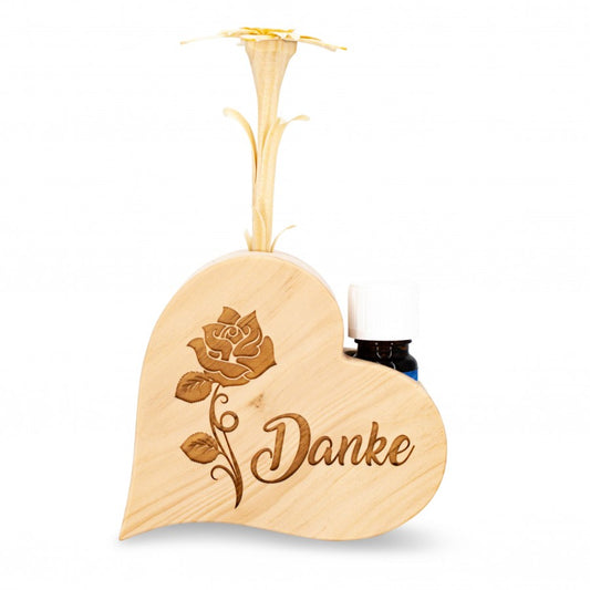 Duftset Herz Danke mit Rose